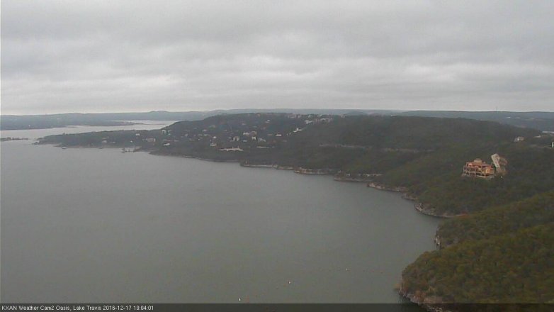 Lake Travis webcam, December 17, 2016 9:25 AM CT