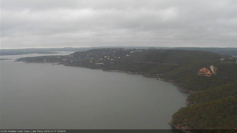 Lake Travis webcam, December 17, 2016 9:30 AM CT