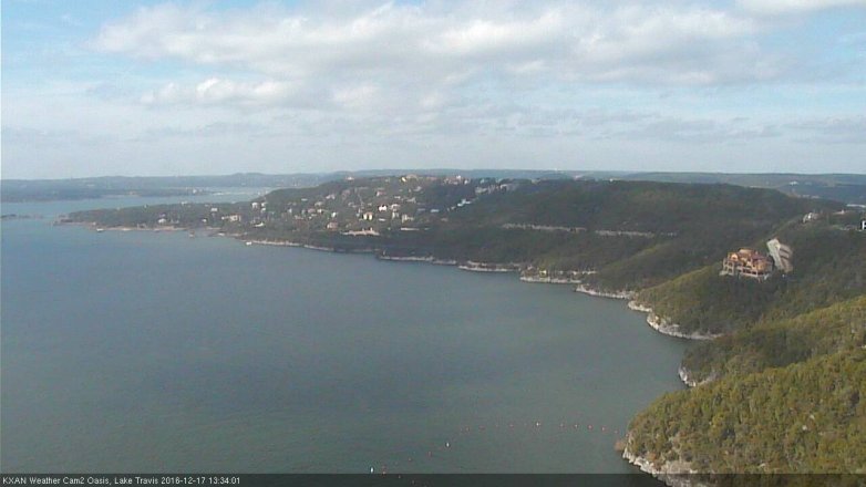 Lake Travis webcam, December 17, 2016 12:40 PM CT