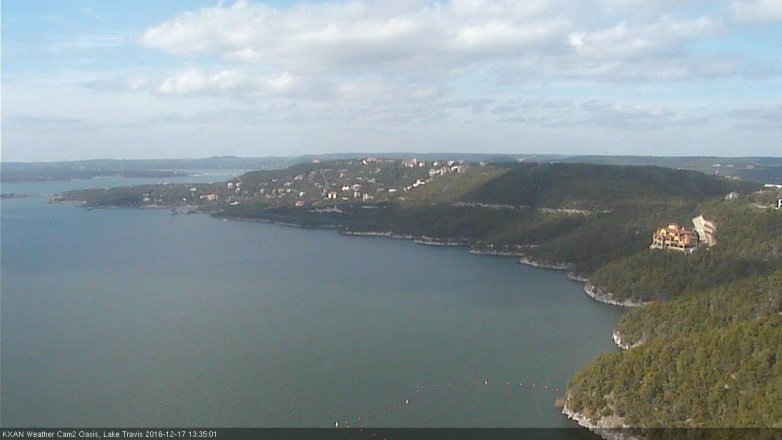 Lake Travis webcam, December 17, 2016 1:05 PM CT