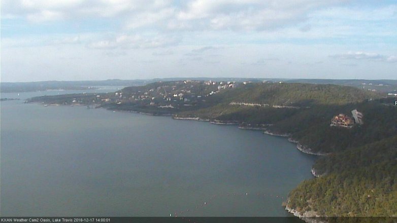 Lake Travis webcam, December 17, 2016 1:10 PM CT