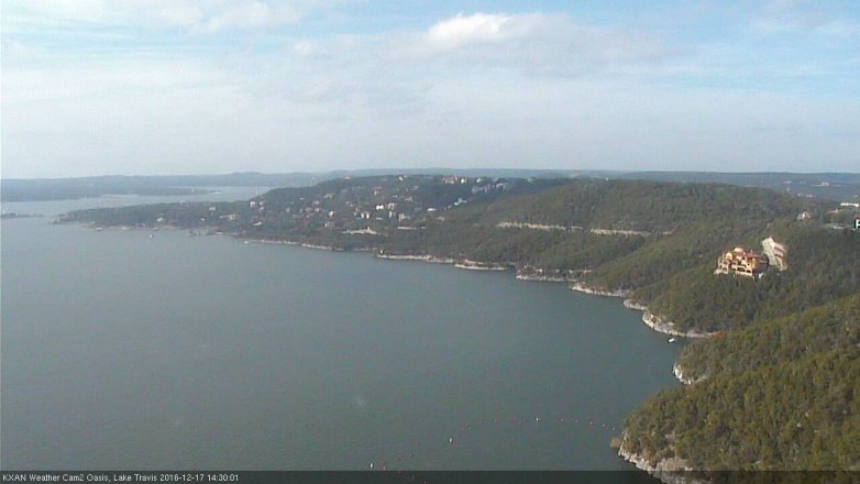 Lake Travis webcam, December 17, 2016 1:35 PM CT