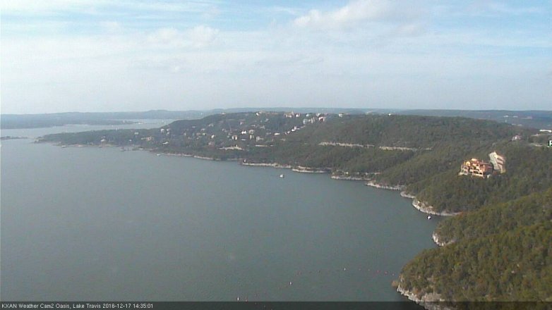 Lake Travis webcam, December 17, 2016 2:00 PM CT