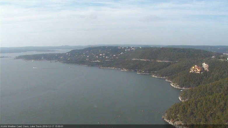 Lake Travis webcam, December 17, 2016 2:05 PM CT