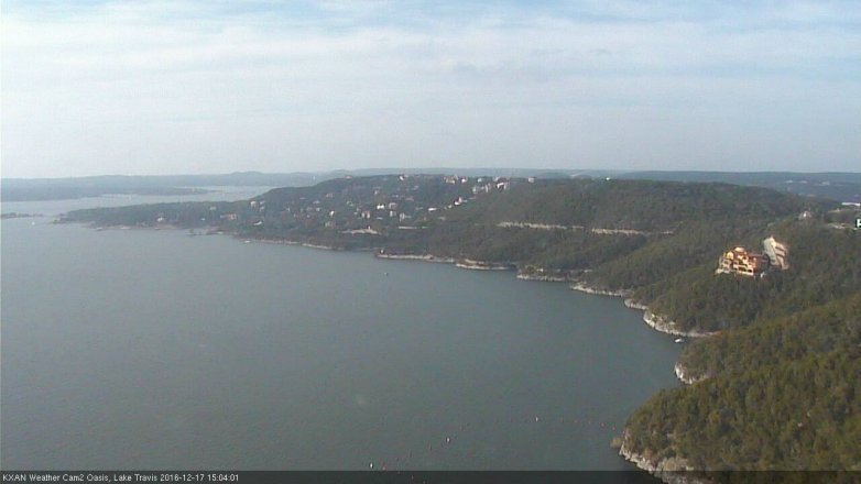Lake Travis webcam, December 17, 2016 2:25 PM CT