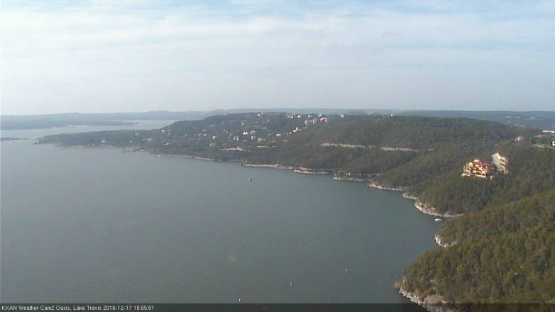 Lake Travis webcam, December 17, 2016 2:30 PM CT