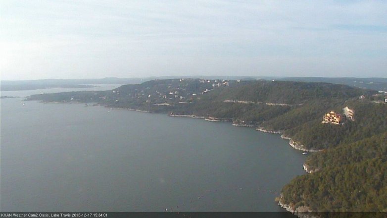 Lake Travis webcam, December 17, 2016 2:40 PM CT