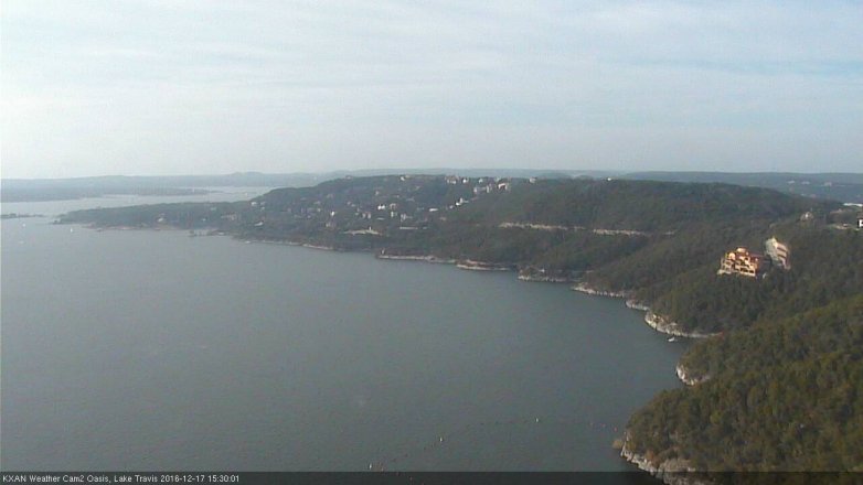 Lake Travis webcam, December 17, 2016 3:00 PM CT
