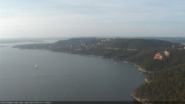 Lake Travis webcam, December 17, 2016 3:10 PM CT