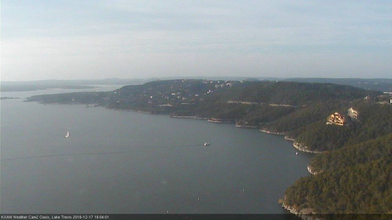 Lake Travis webcam, December 17, 2016 3:15 PM CT