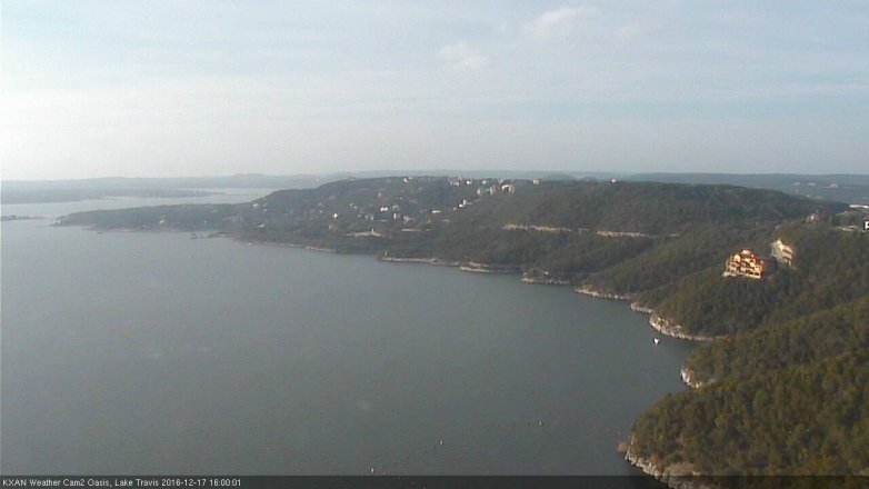 Lake Travis webcam, December 17, 2016 3:20 PM CT