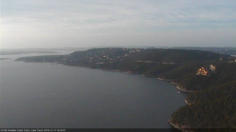 Lake Travis webcam, December 17, 2016 3:45 PM CT