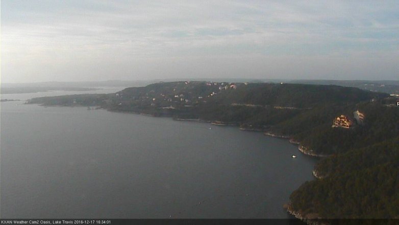 Lake Travis webcam, December 17, 2016 4:05 PM CT