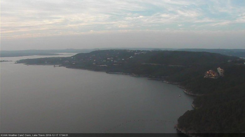 Lake Travis webcam, December 17, 2016 4:15 PM CT