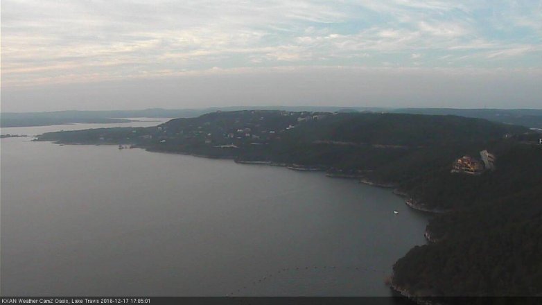 Lake Travis webcam, December 17, 2016 4:25 PM CT