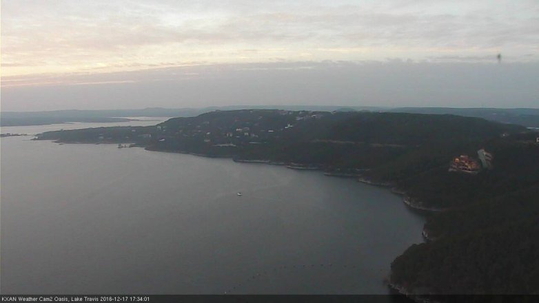 Lake Travis webcam, December 17, 2016 4:40 PM CT