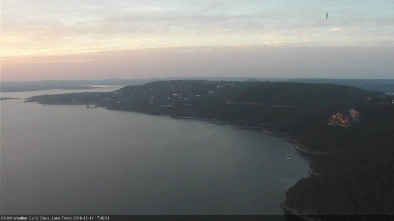 Lake Travis webcam, December 17, 2016 4:45 PM CT
