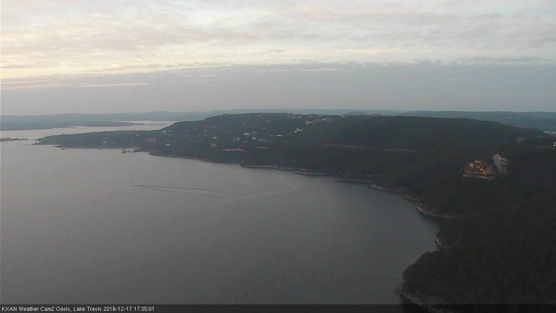 Lake Travis webcam, December 17, 2016 4:50 PM CT