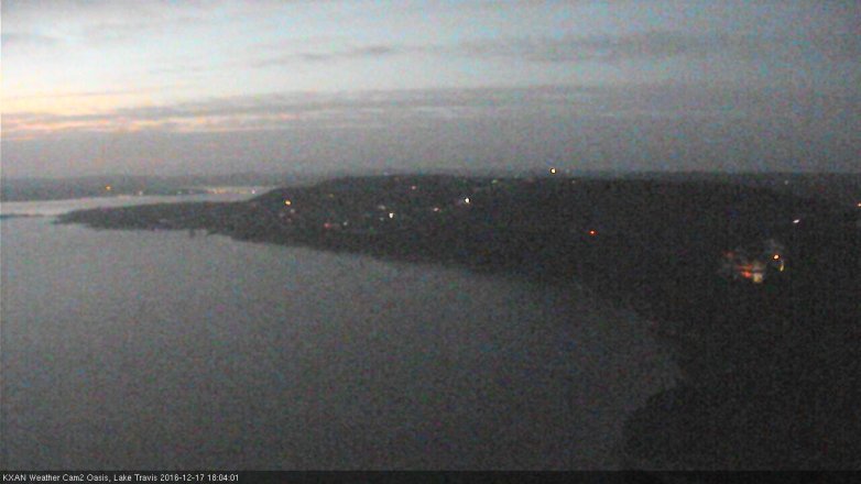 Lake Travis webcam, December 17, 2016 5:10 PM CT