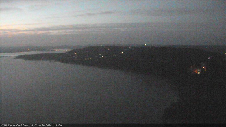 Lake Travis webcam, December 17, 2016 5:15 PM CT