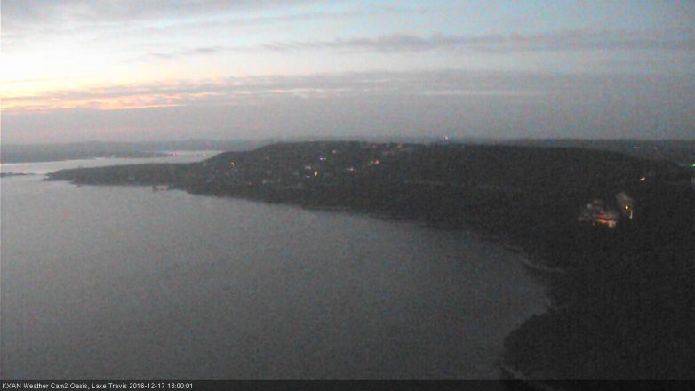 Lake Travis webcam, December 17, 2016 5:20 PM CT