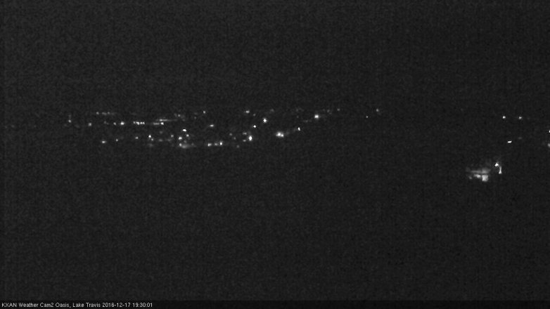 Lake Travis webcam, December 17, 2016 7:00 PM CT