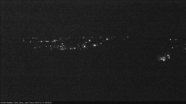 Lake Travis webcam, December 17, 2016 7:30 PM CT