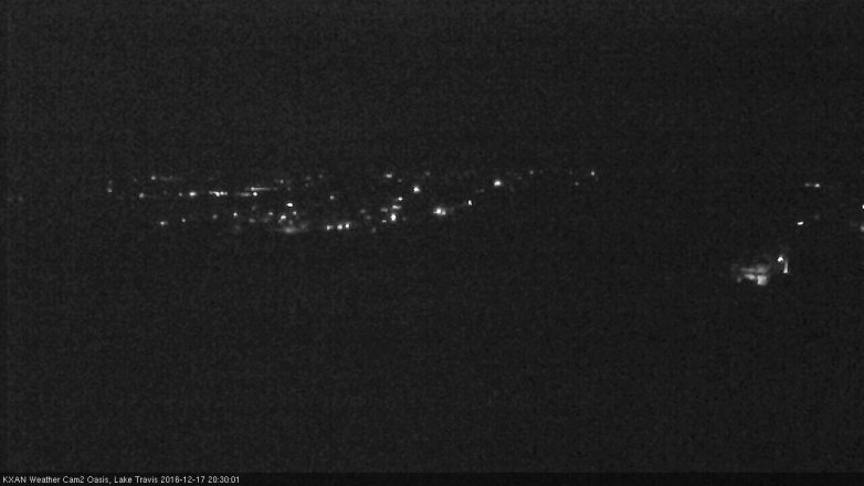 Lake Travis webcam, December 17, 2016 7:40 PM CT