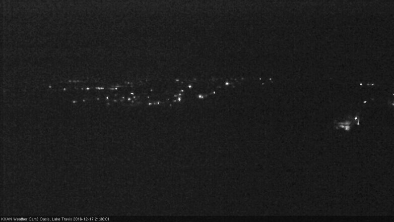 Lake Travis webcam, December 17, 2016 8:40 PM CT