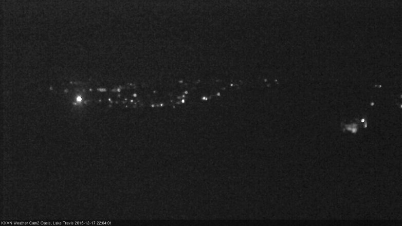 Lake Travis webcam, December 17, 2016 9:20 PM CT