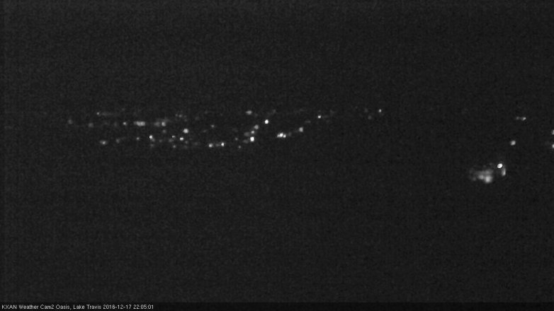Lake Travis webcam, December 17, 2016 9:25 PM CT