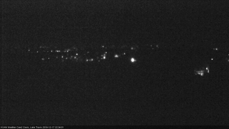 Lake Travis webcam, December 17, 2016 9:50 PM CT