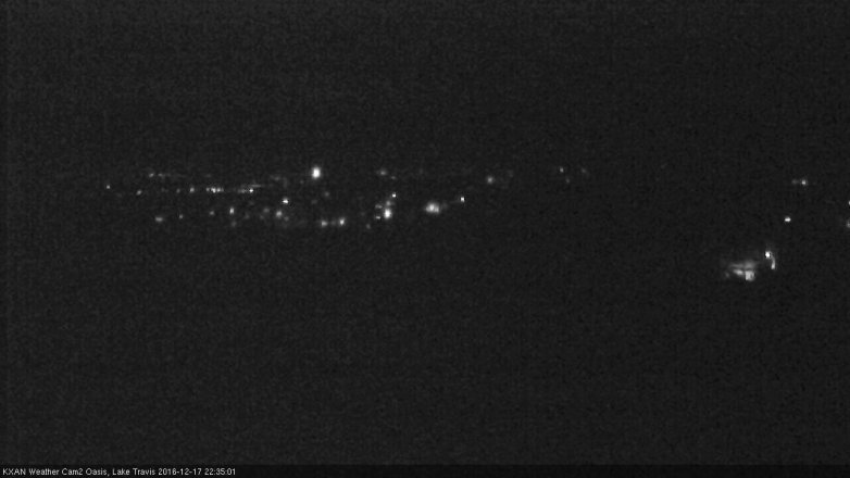 Lake Travis webcam, December 17, 2016 9:55 PM CT