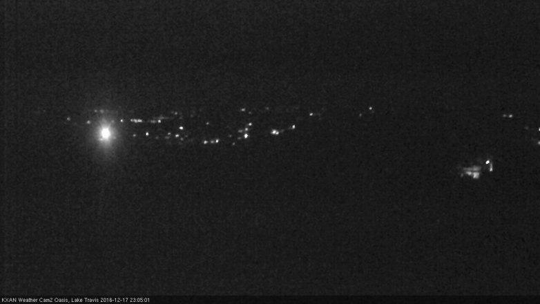 Lake Travis webcam, December 17, 2016 10:25 PM CT
