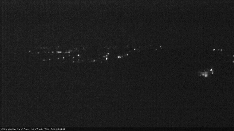 Lake Travis webcam, December 17, 2016 11:10 PM CT