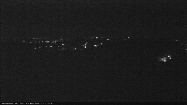 Lake Travis webcam, December 17, 2016 11:45 PM CT