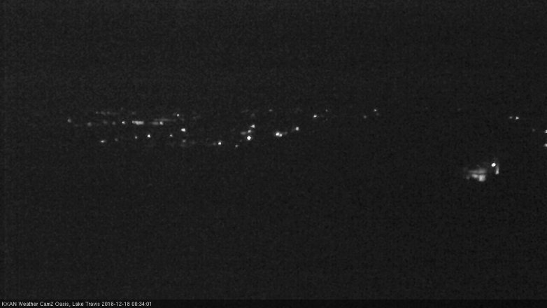 Lake Travis webcam, December 17, 2016 11:55 PM CT