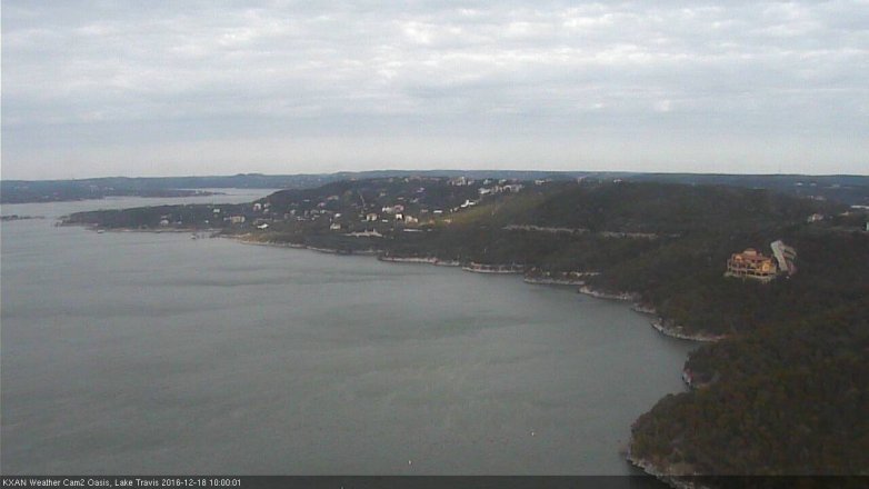 Lake Travis webcam, December 18, 2016 9:15 AM CT