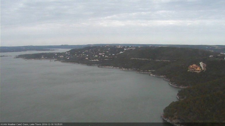 Lake Travis webcam, December 18, 2016 9:40 AM CT