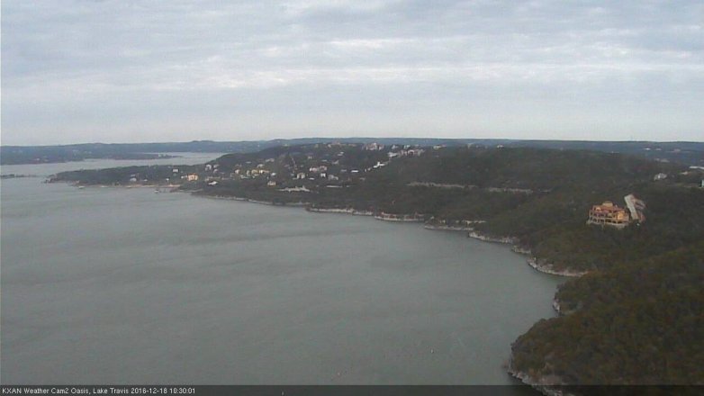 Lake Travis webcam, December 18, 2016 10:00 AM CT