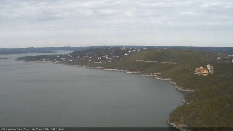 Lake Travis webcam, December 18, 2016 10:15 AM CT