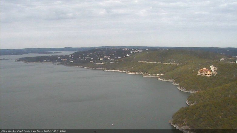 Lake Travis webcam, December 18, 2016 10:25 AM CT