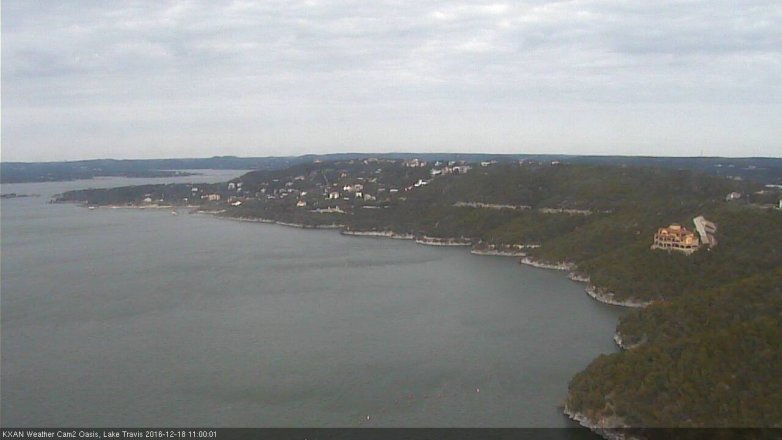 Lake Travis webcam, December 18, 2016 10:30 AM CT