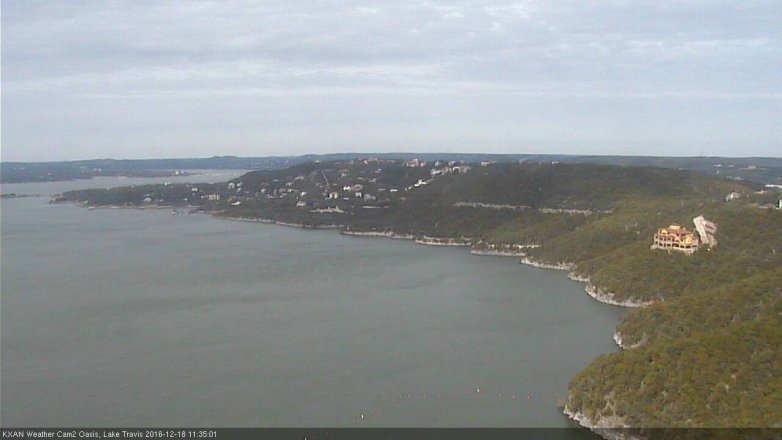 Lake Travis webcam, December 18, 2016 11:05 AM CT