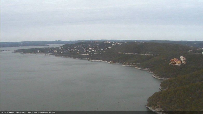 Lake Travis webcam, December 18, 2016 11:40 AM CT