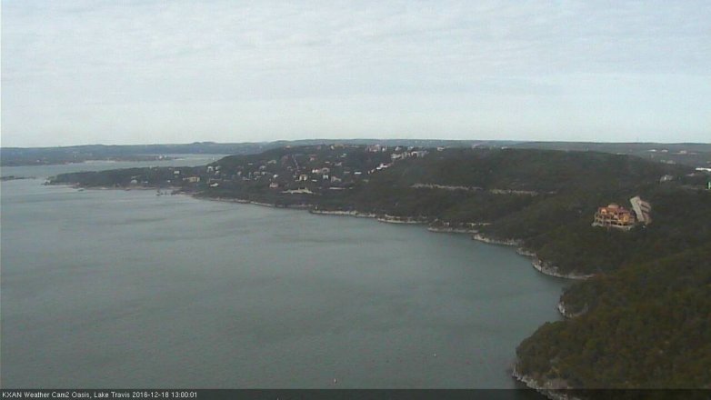 Lake Travis webcam, December 18, 2016 12:25 PM CT