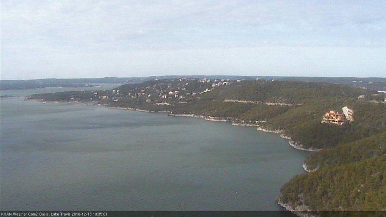 Lake Travis webcam, December 18, 2016 12:40 PM CT