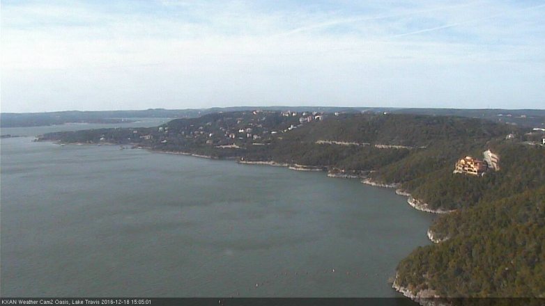 Lake Travis webcam, December 18, 2016 2:20 PM CT