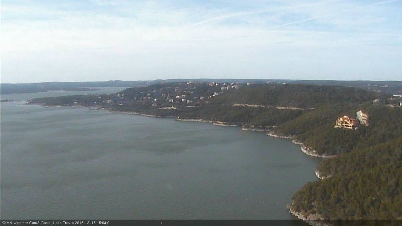 Lake Travis webcam, December 18, 2016 2:35 PM CT