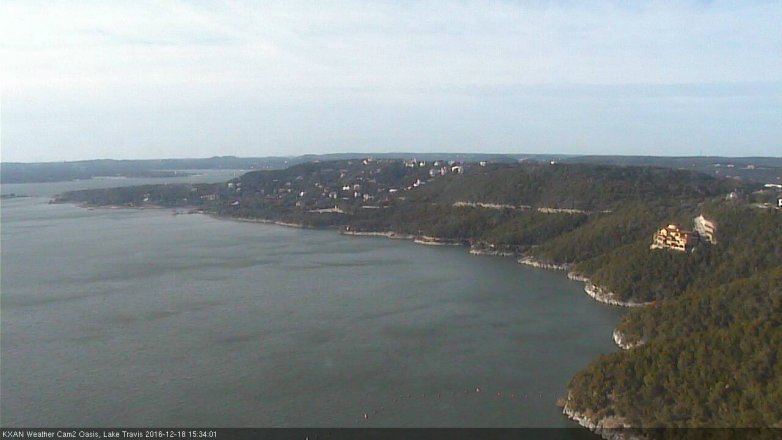 Lake Travis webcam, December 18, 2016 2:45 PM CT